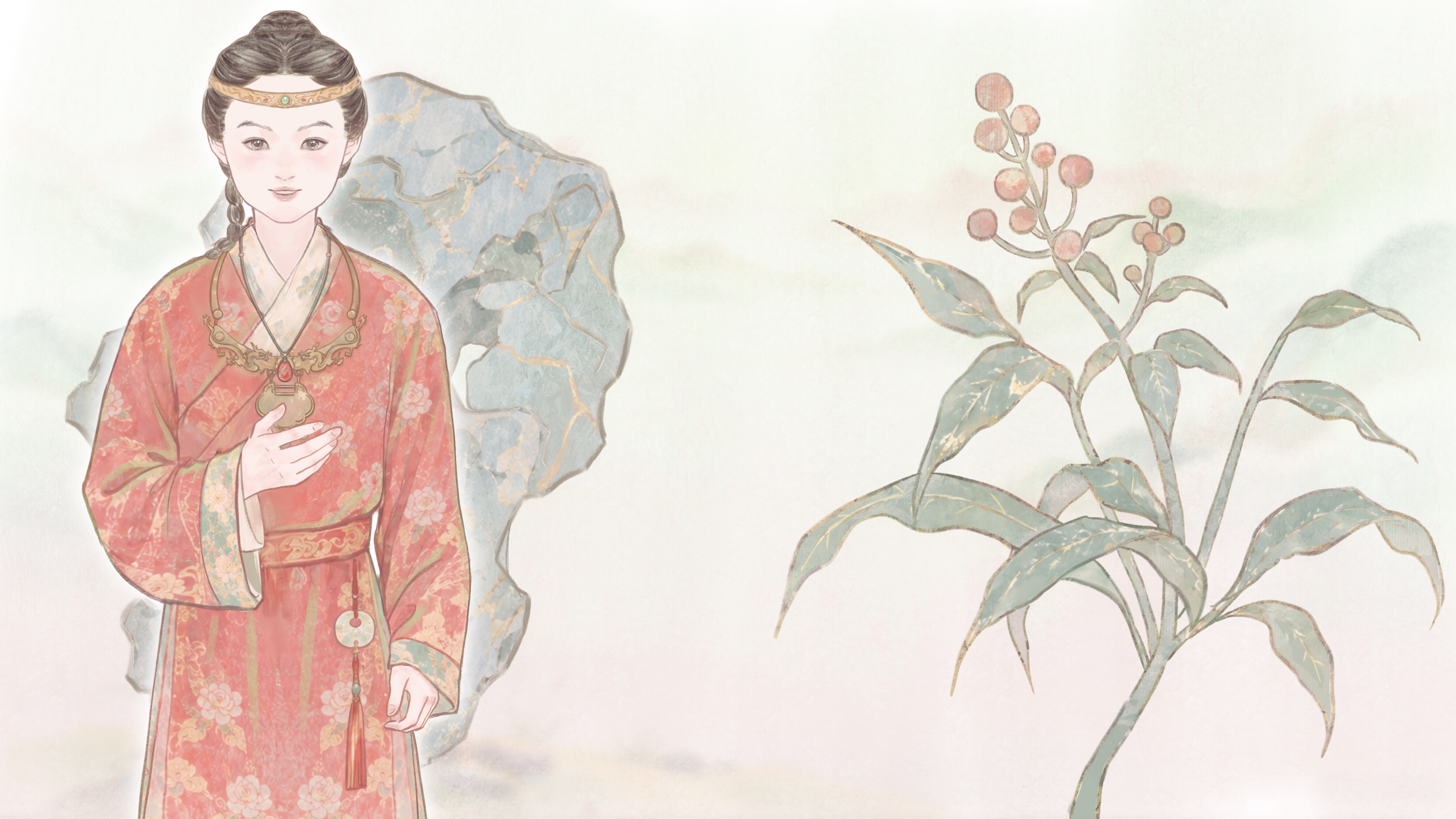 宝玉从顽石前浮现